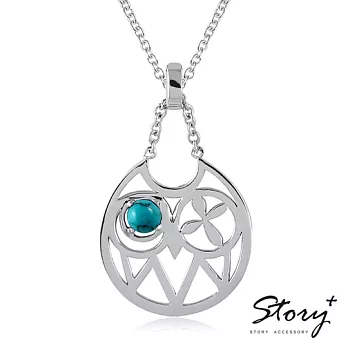 【U】My Story - 綠松石貓頭鷹純銀項鍊