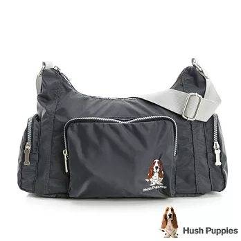 【U】Hush Puppies - 經典時尚休閒側背包(兩色可選) - 深灰