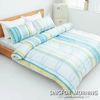 幸福晨光《四度空間》300織精緻純棉雙人四件式床包被套組
