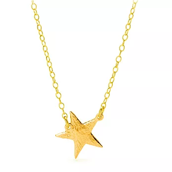 GORJANA 美國品牌 Twinkle Star 鑲18K金 波浪紋幸運星星項鍊