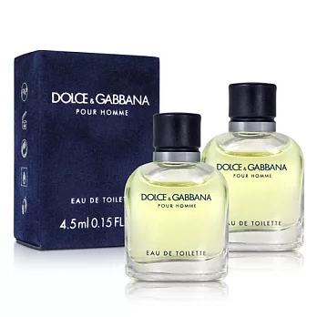 【即期品】D&G 同名男性淡香水小香(4.5ml)X2入-效期至20160701