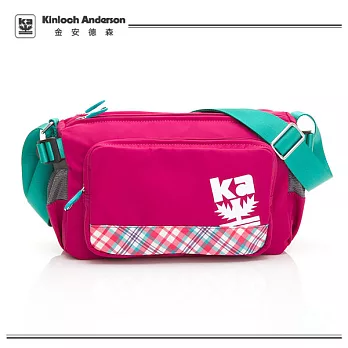 《Kinloch Anderson》金‧安德森 - 樂活行旅 中型正方款斜側輕旅包- 桃紅