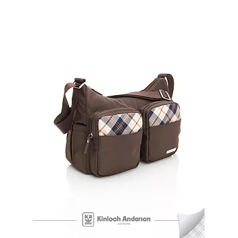 《Kinloch Anderson》金‧安德森 - 英倫大氣派 巧方型隨身斜側包-親和咖&英倫藍格