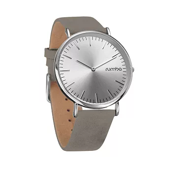 (預購)4/4~4/17 Rumba Time 紐約SOHO絨面麂皮系列 銀色錶框/41mm銀灰