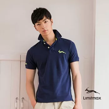 純棉網眼Polo衫☆Limitmax☆深暮藍舒適經典款(男)S深暮藍