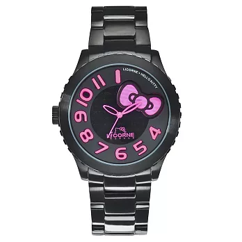 【LICORNE】LICORNE+ HELLO KITTY 聯名系列 優質淑女時尚腕錶 (桃紅 LI085MBBA-R)
