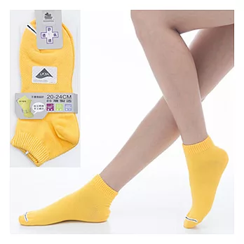 【KEROPPA】可諾帕舒適透氣減臭超短襪x黃色兩雙(男女適用)C98005