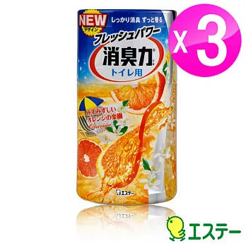 ST雞仔牌 新浴廁消臭力強力芳香消臭劑-柑橘香400ml 3入組ST-115075
