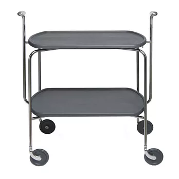 Transit 雙層折疊滾輪餐車(灰)