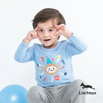 純棉舒適☆Limitmax☆微笑小羊繽紛男童上衣2Y (90CM)湖水藍