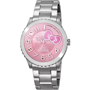 【LICORNE】LICORNE+ HELLO KITTY 聯名系列 氣質淑女時尚腕錶 (粉紅 LI085MWPA-WA)