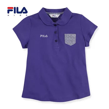 【FILA】圓點造型口袋POLO衫(紫)160以上紫