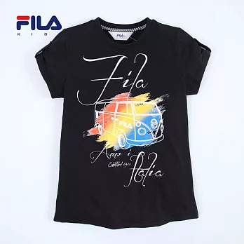 【FILA】FILA色彩巴士圓領衫(黑)145黑