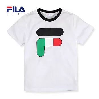 【FILA】義大利風F字母圓領衫(白)135白