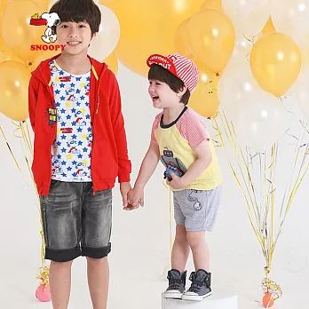 【SNOOPY】帥氣造型褲頭牛仔五分褲(灰)100灰