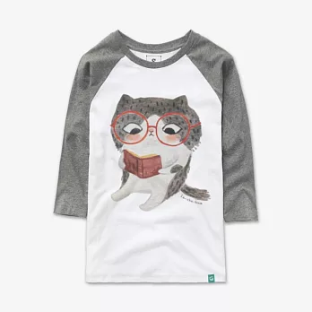 【Fandora】拉拉看書-男女款-XS白/灰袖