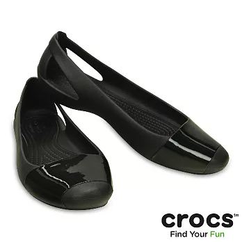 Crocs - 女款 -女士席安娜炫亮平底鞋-35黑色