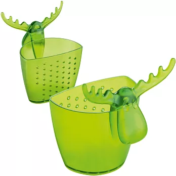 《KOZIOL》麋鹿掛式濾茶器(透綠)