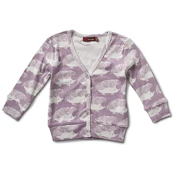 MILKBARN Cardigan 有機棉開襟小外套S 薰衣草刺蝟