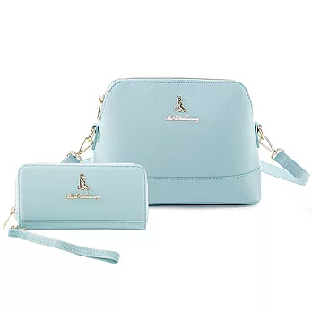 冰山袋鼠 日系春色好感系列貝殼包-9007兩件組(青蘋綠)