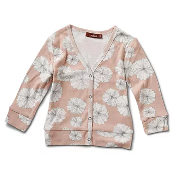 MILKBARN Cardigan 有機棉開襟小外套S 玫瑰花園