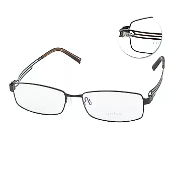【odbo】光學眼鏡 時尚木紋無螺絲一體延展款(咖啡 #1098-C03E)