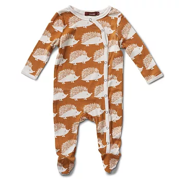 MILKBARN Footed Romper 包腳連身衣XS 橘色小豪豬