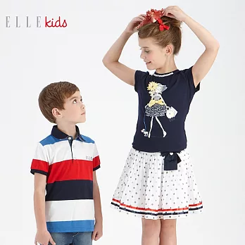 【ELLE】可愛點點蝴蝶結造型短裙(白)120白