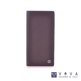VOVA • 沃汎 - 自由系列 12卡透明窗拉鍊零錢袋蜥蜴紋厚型長夾-咖啡色
