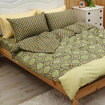 LITA麗塔【森林系列-綠森林】特大四件式純棉薄床包枕套組