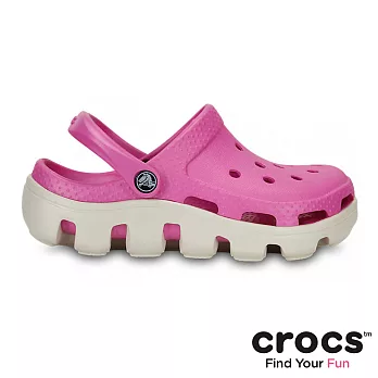 Crocs - 童 - 小動力迪特平底鞋23派對粉/牡蠣色