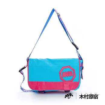 木村原宿MM日系潮包 - 跑趴工作Super big 大郵差包 - 藍玫