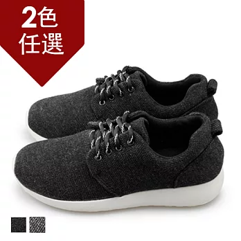 FUFA MIT 純色帆布慢跑鞋(R05) - 共2色23黑色
