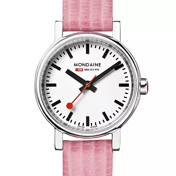 MONDAINE 瑞士國鐵限量腕錶/26mm-康乃馨粉