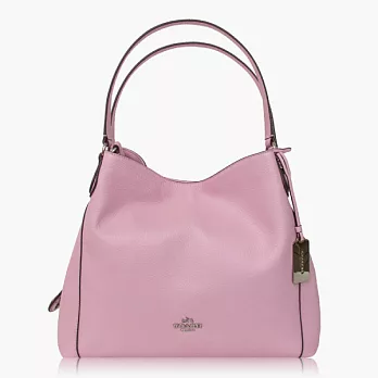 【COACH 實搭耐用】皮革 / 手提 / 肩背三層包_粉色