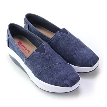 SNAIL蝸牛 盛夏亮彩極簡輕量厚底休閒懶人鞋36藍色