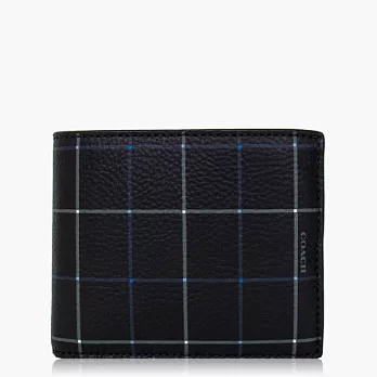 【COACH 男仕必備】PVC / 多功能短夾_黑格