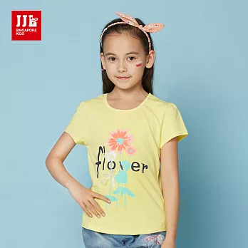 JJLKIDS 花漾女孩兒公主袖T恤(鮮檸黃)120鮮檸黃