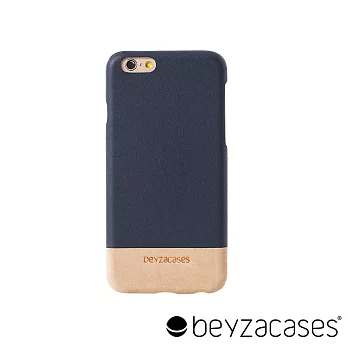 BeyzacasesVenice 威尼斯 iPhone 6 /6S 撞色真皮背蓋 -海軍藍/奶油 (BZ07360)