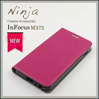 【東京御用Ninja】InFocus M372經典瘋馬紋保護皮套（桃紅色）