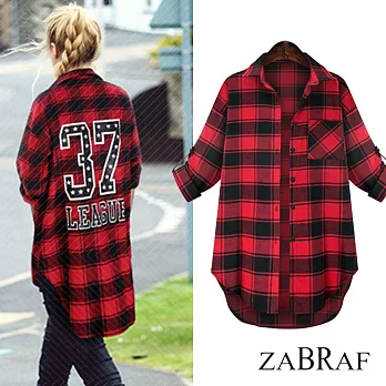 【BR】寬鬆磨毛格紋襯衫-XL~4XL可選(現貨+預購)XL紅色