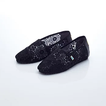 Lebunny Bleu 韓國藍兔子-SLIP-ONS-經典蕾絲便鞋(粉橘/白/黑)部落客推薦-5s8黑