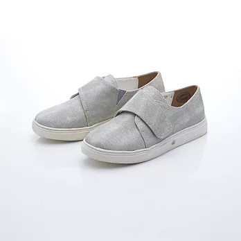 Lebunny Bleu 韓國藍兔子-Sneakers-牛仔紋皮革休閒鞋-5s7.5白灰