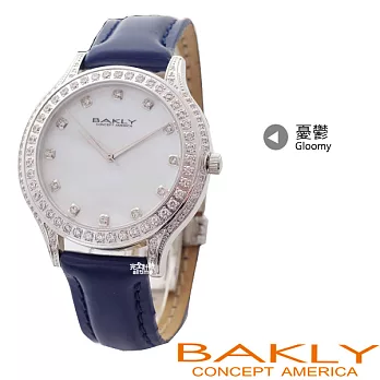 【完全計時】手錶館│BAKLY 瑞士機芯珍珠貝晶鑽女錶 (贈真皮錶帶+錶盒) 44mm貝殼 個性名媛憂鬱