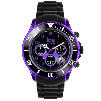 【Ice-Watch】電流系列 閃電三眼計時腕錶 (紫 IWCH.KPE.BB.S.12)