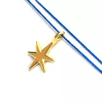Dogeared 北極星項鍊 金墜海洋藍棉繩 Bright Star 指引方向