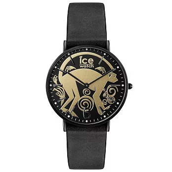 【Ice-Watch】年獸系列 限定猴款腕錶(金猴/黑 IWCHL.CNY.GD.36.L.16)