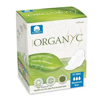 【義大利ORGANYC歐然妮】有機衛生棉:一般日用 超薄蝶翼(獨立包裝 10片/盒-24cm)