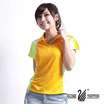 【遊遍天下】女款休閒抗UV吸濕排汗機能POLO衫(NS010)M黃色