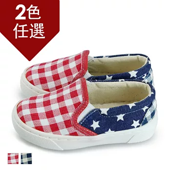FUFA MIT 格紋拼接便鞋 ( FNB27) -共2色15紅格